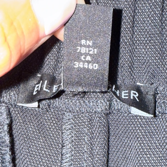 Eileen Fisher Black Straight Leg Pants with Classic Tailoring size XS EUC - Picture 7 of 8